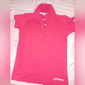 Columbia ladies University of Alabama shirt size L Crimson with white print